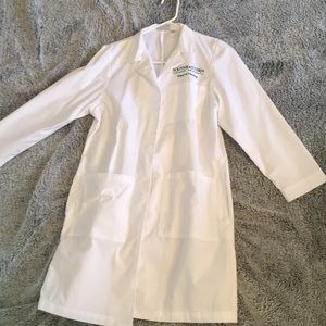 White southeastern nursing school lab coat